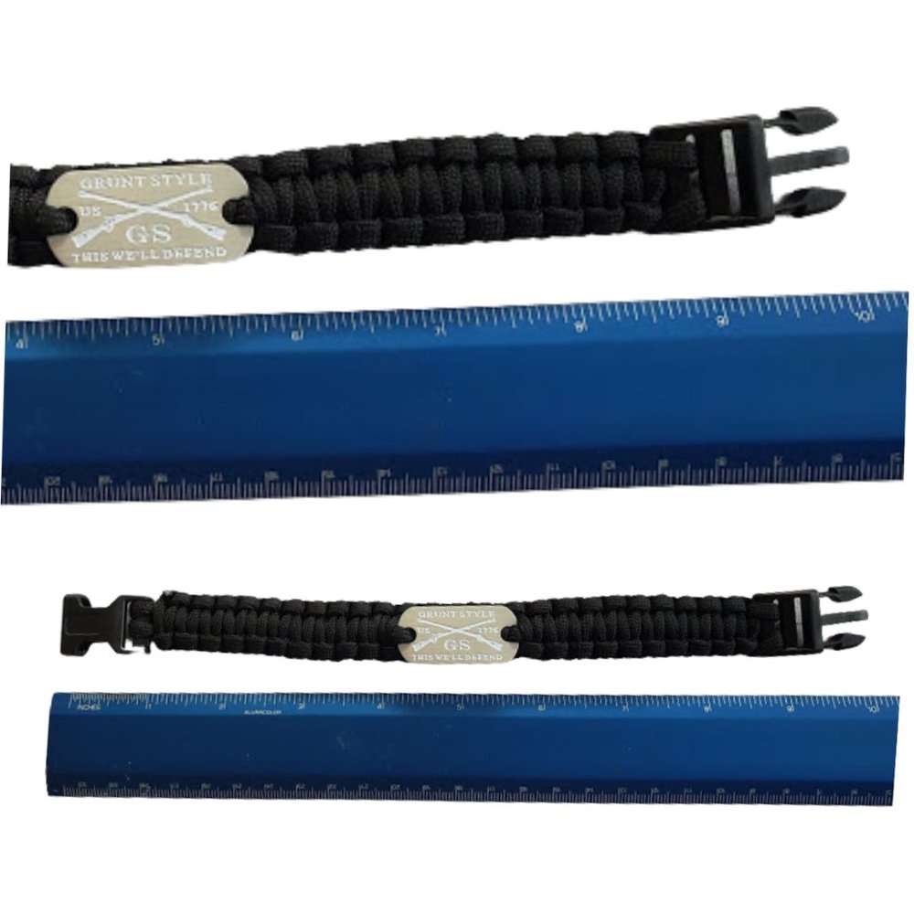 LAST ONE-Grunt Style TWO Paracord Bracelet Black Unisex - Picture 6 of 7